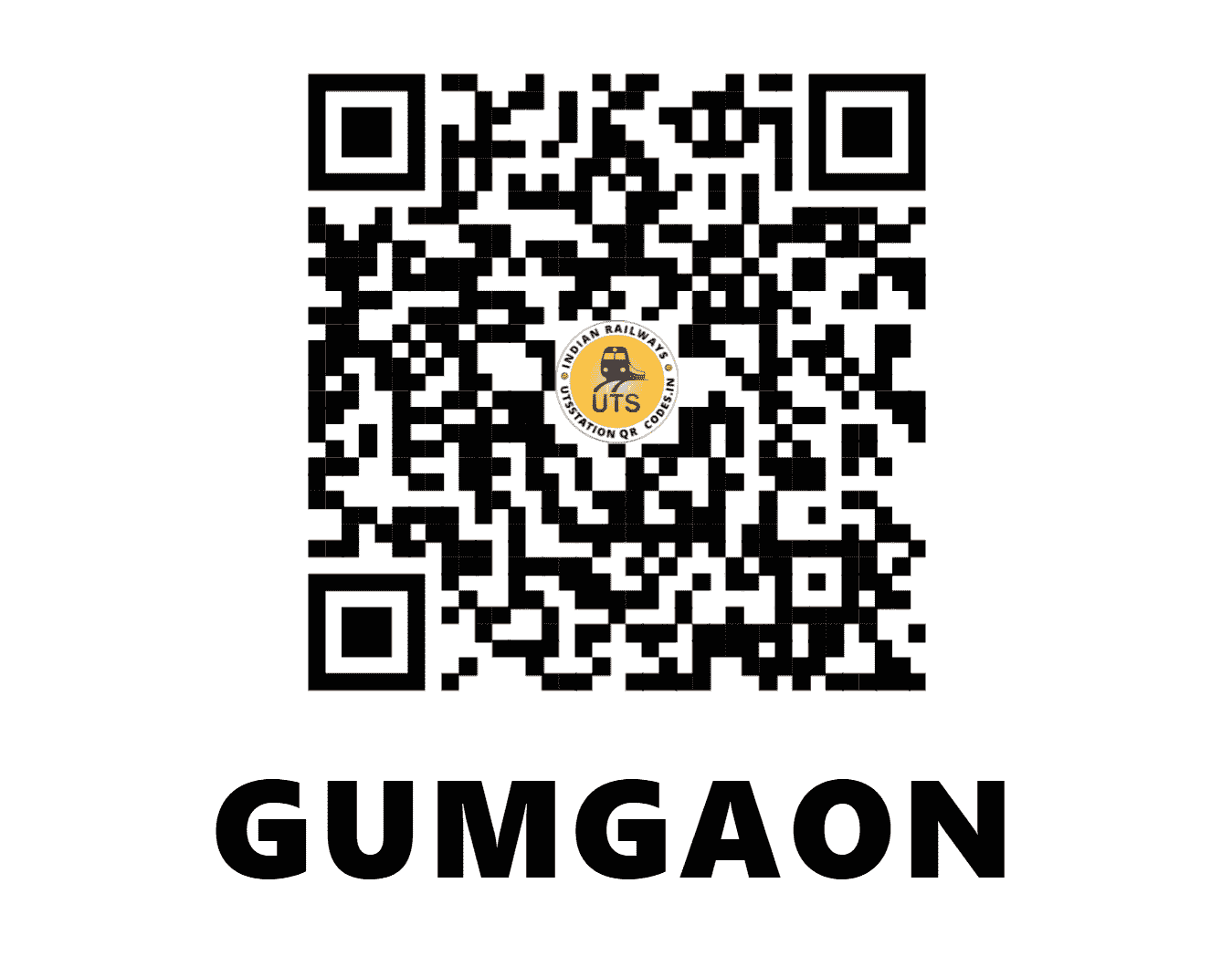 UTS QR Code for GUMGAON - GMG - CR (MAHARASHTRA)