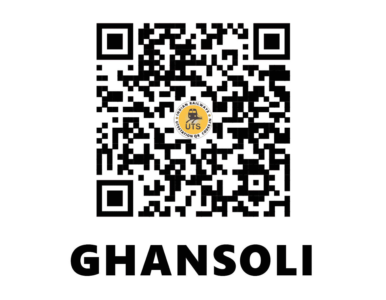 UTS QR Code for GHANSOLI - GNSL - CR (MAHARASHTRA)