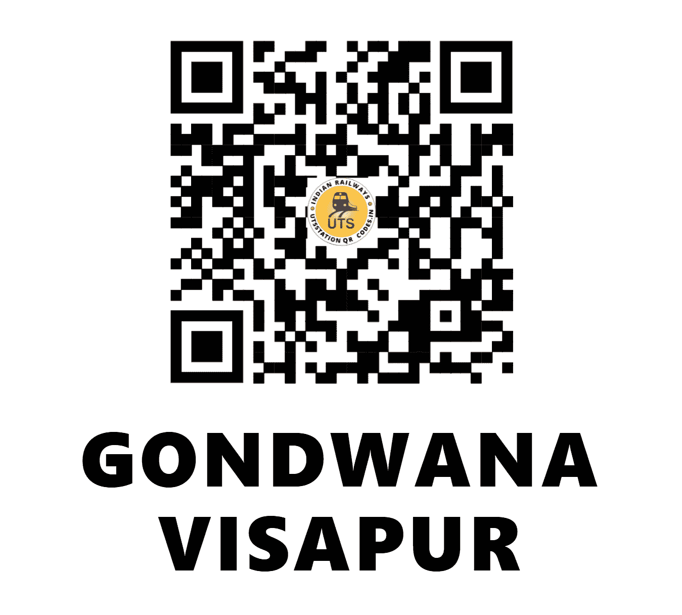 UTS QR Code for GONDWANA VISAPUR - GNVR - CR (MAHARASHTRA)