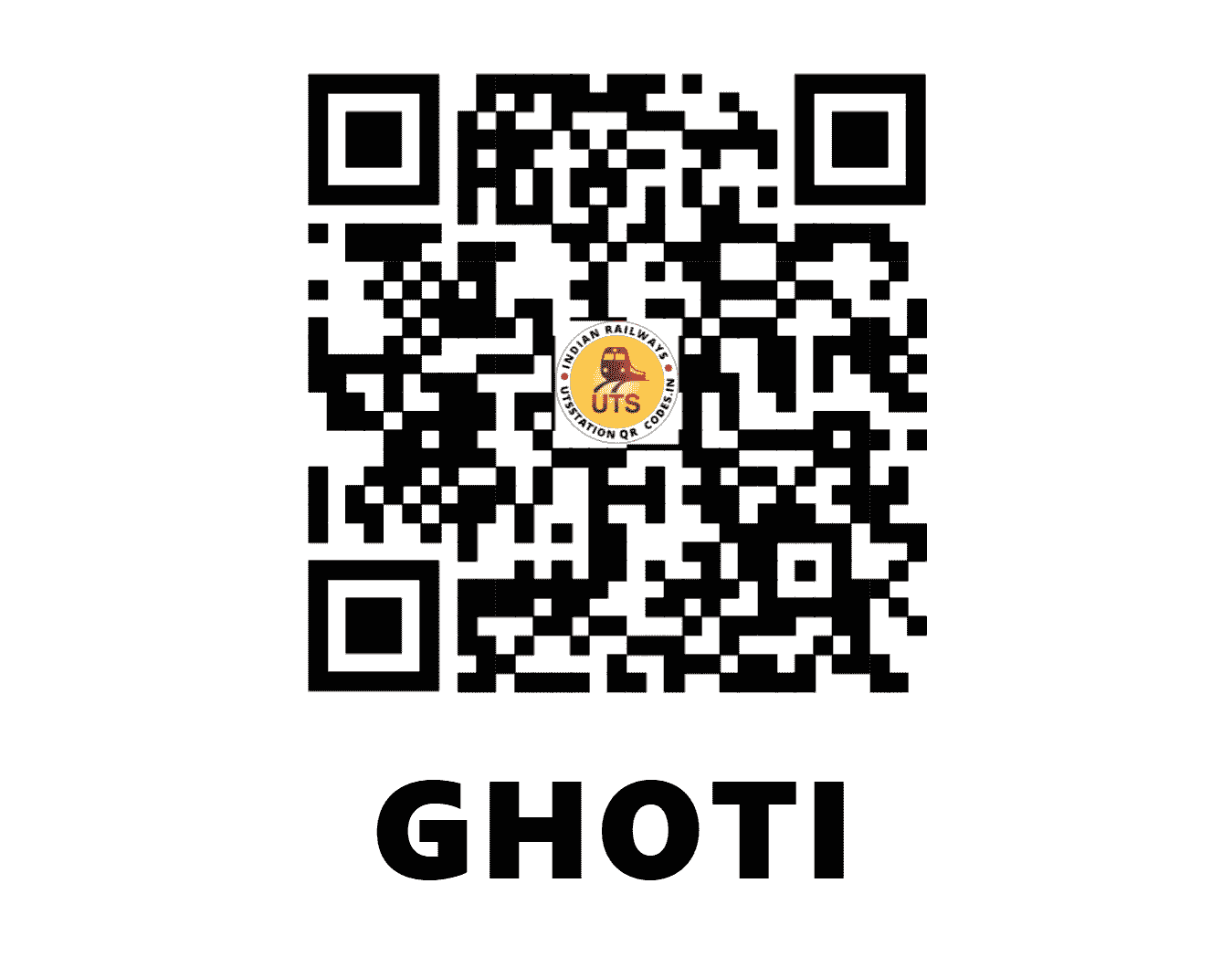 UTS QR Code for GHOTI - GO - CR (MAHARASHTRA)