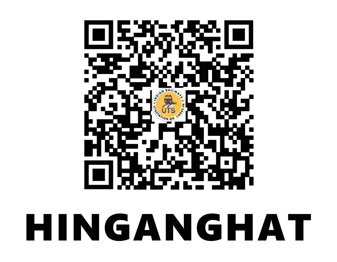 UTS QR Code for HINGANGHAT - HGT - CR (MAHARASHTRA)
