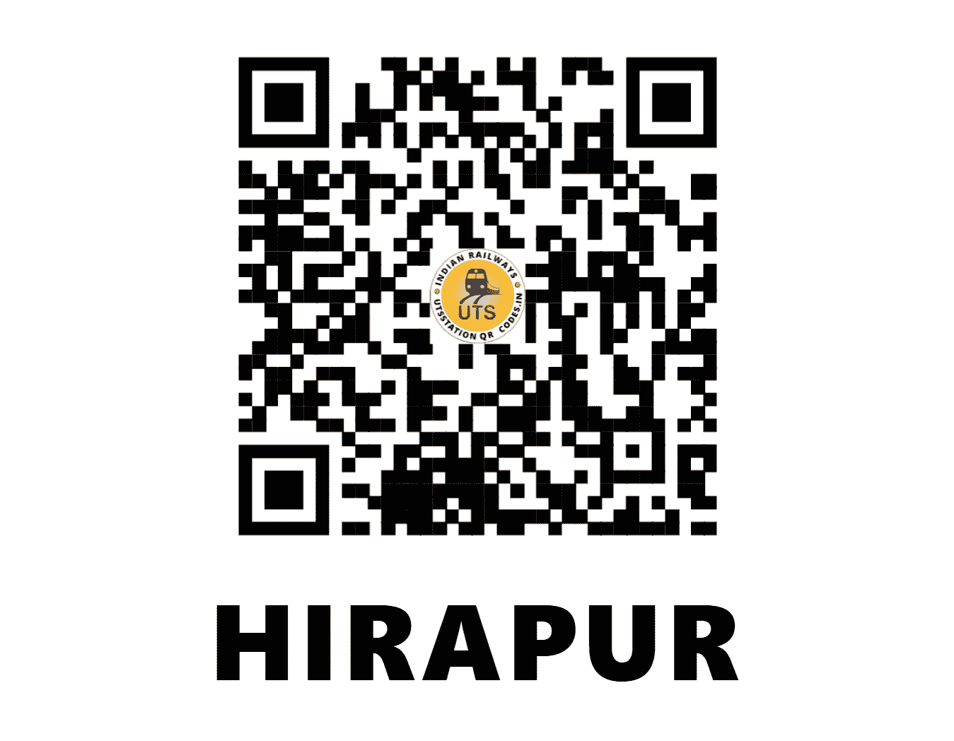 UTS QR Code for HIRAPUR - HPR - CR (MAHARASHTRA)
