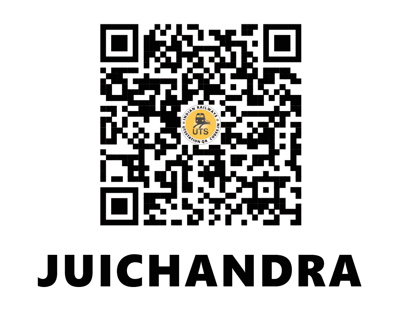 UTS QR Code for JUICHANDRA - JCNR - CR (MAHARASHTRA)