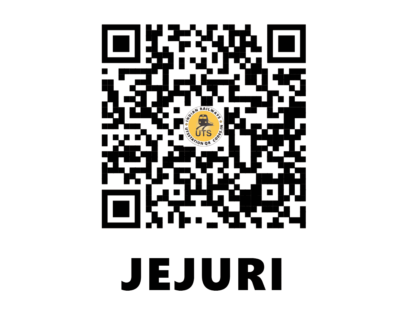 UTS QR Code for JEJURI - JJR - CR (MAHARASHTRA)