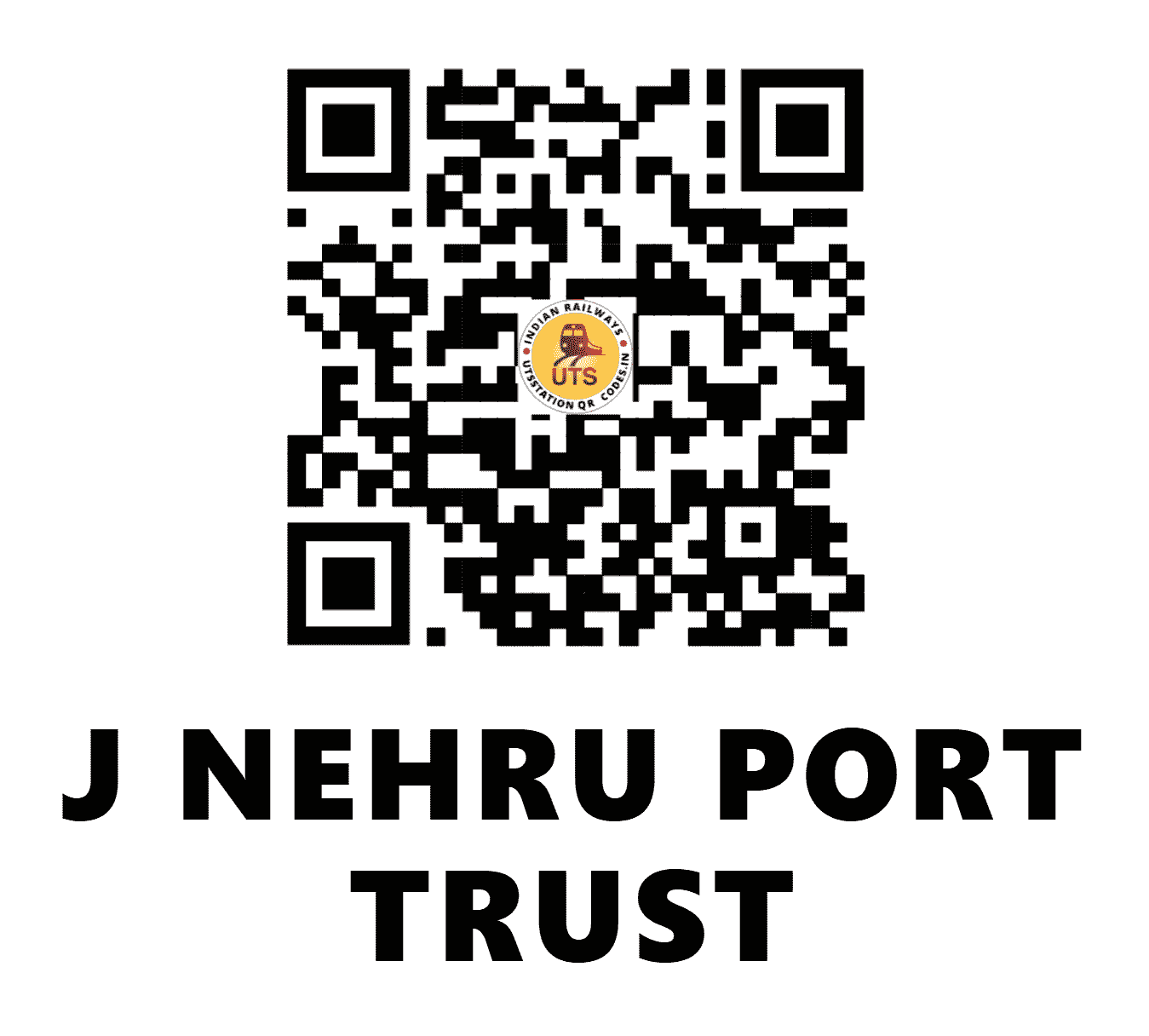 UTS QR Code for J NEHRU PORT TRUST - JNPT - CR (MAHARASHTRA)