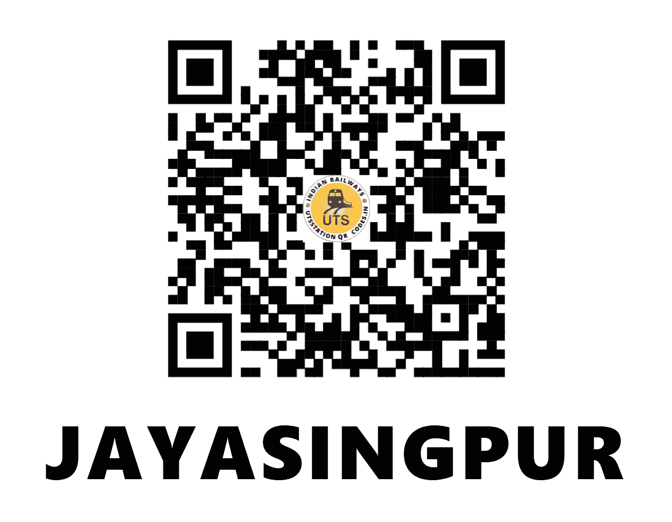 UTS QR Code for JAYASINGPUR - JSP - CR (MAHARASHTRA)