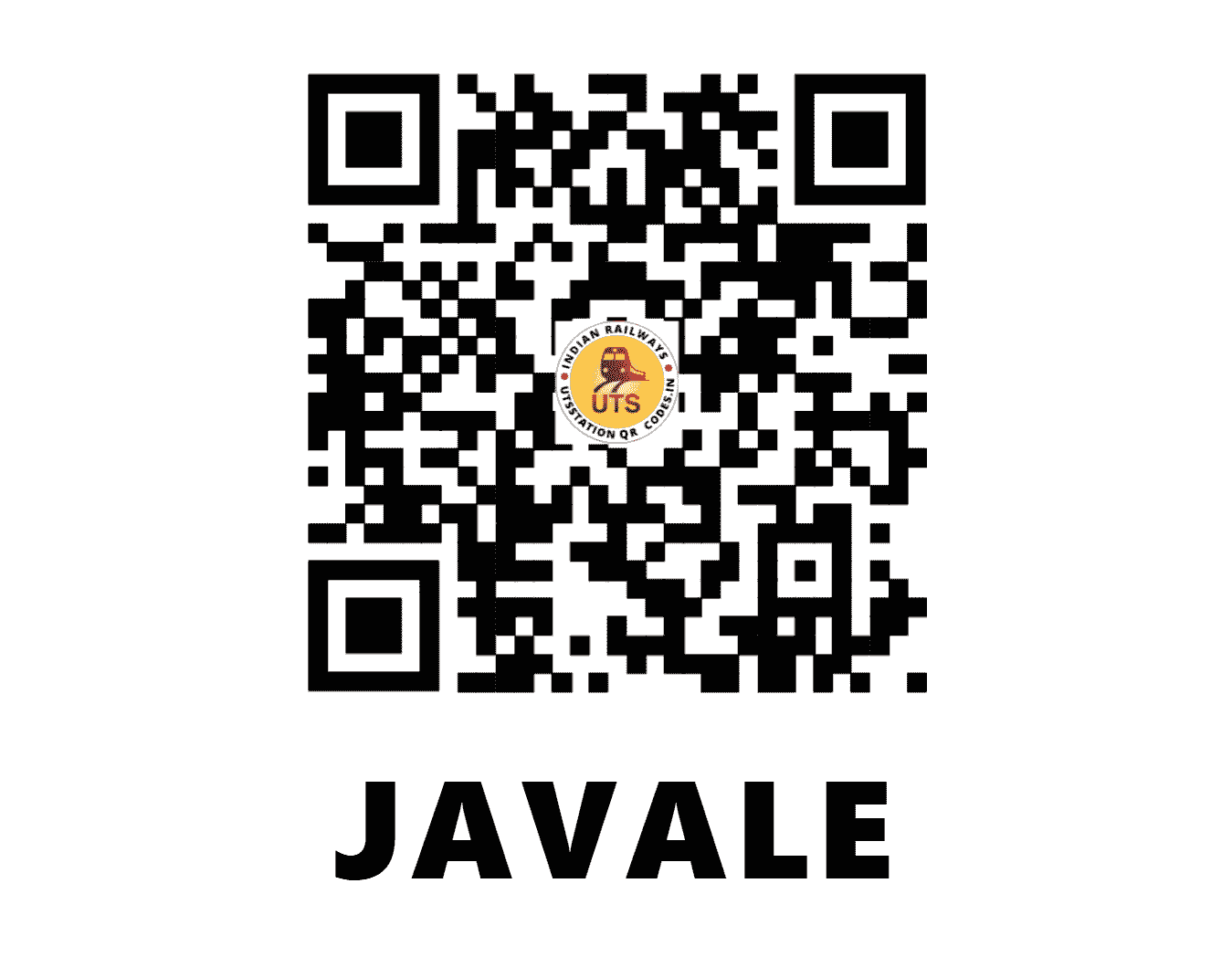 UTS QR Code for JAVALE - JVA - CR (MAHARASHTRA)