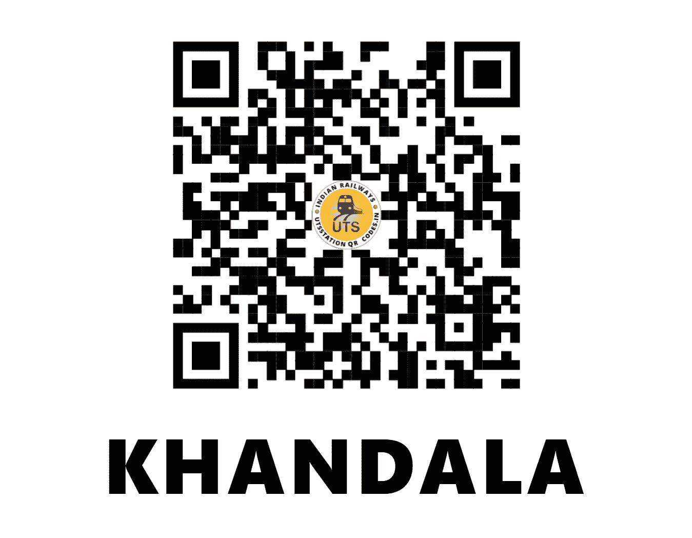 UTS QR Code for KHANDALA - KAD - CR (MAHARASHTRA)