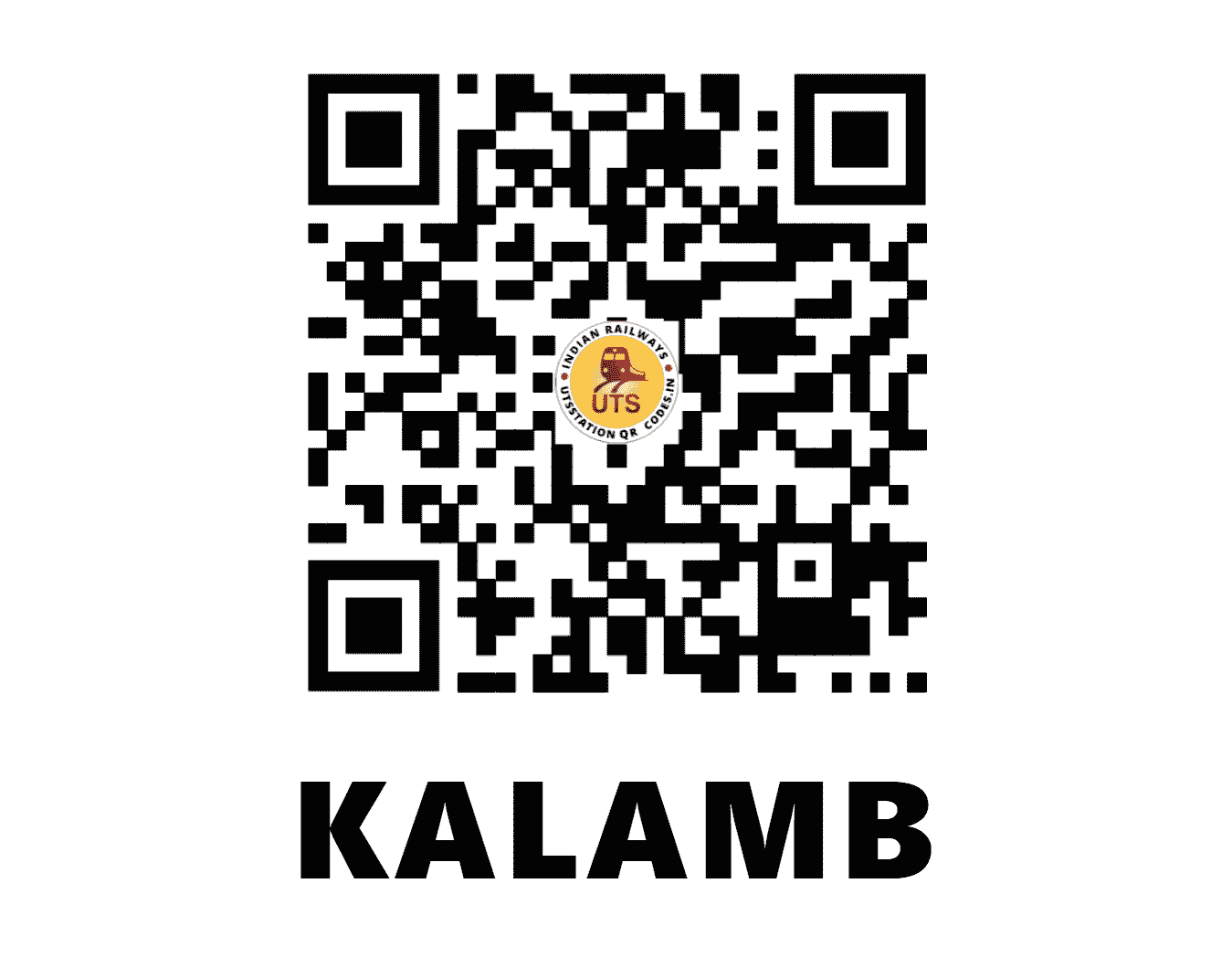 UTS QR Code for KALAMB - KALM - CR (MAHARASHTRA)