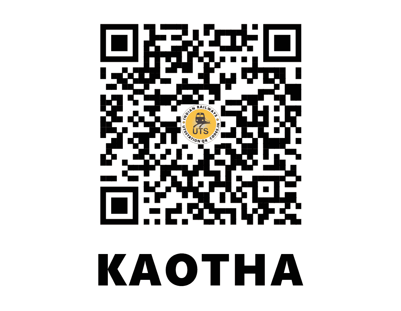 UTS QR Code for KAOTHA - KAOT - CR (MAHARASHTRA)