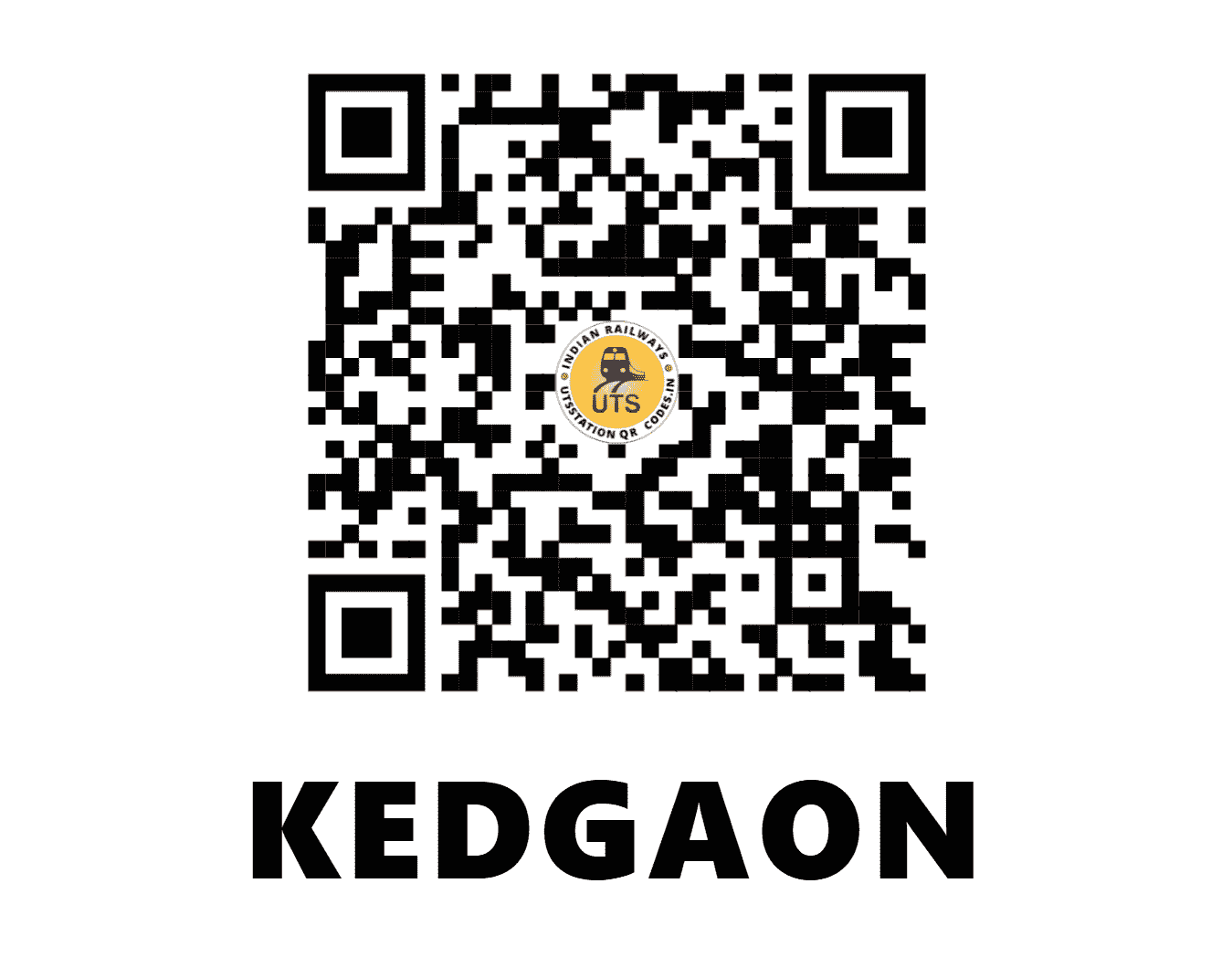 UTS QR Code for KEDGAON - KDG - CR (MAHARASHTRA)