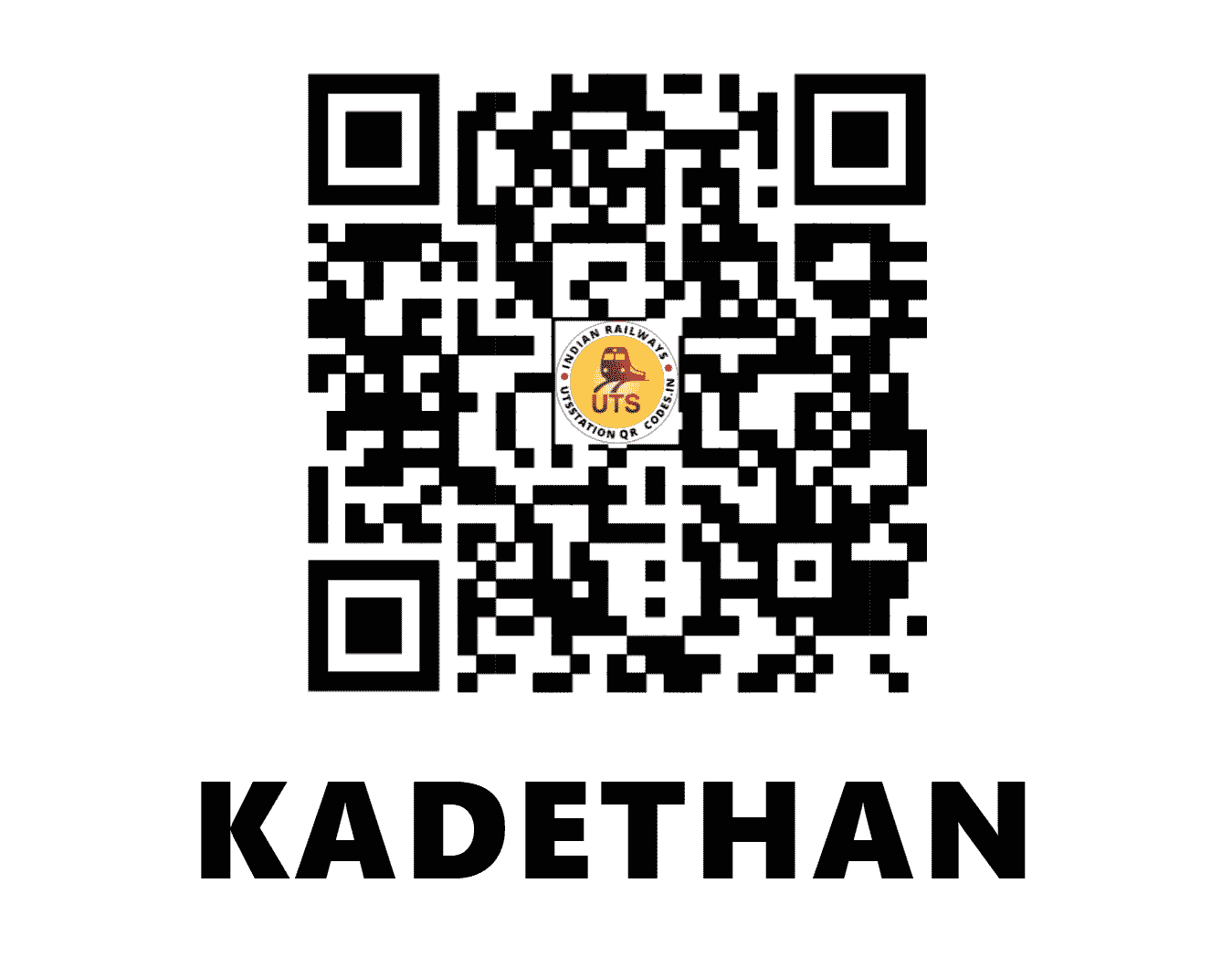 UTS QR Code for KADETHAN - KDTN - CR (MAHARASHTRA)