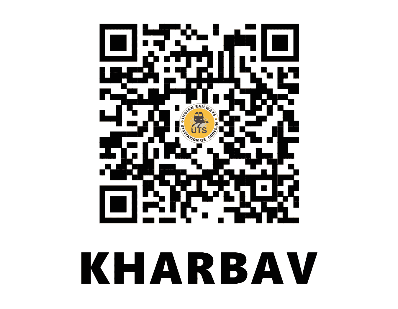 UTS QR Code for KHARBAV - KHBV - CR (MAHARASHTRA)