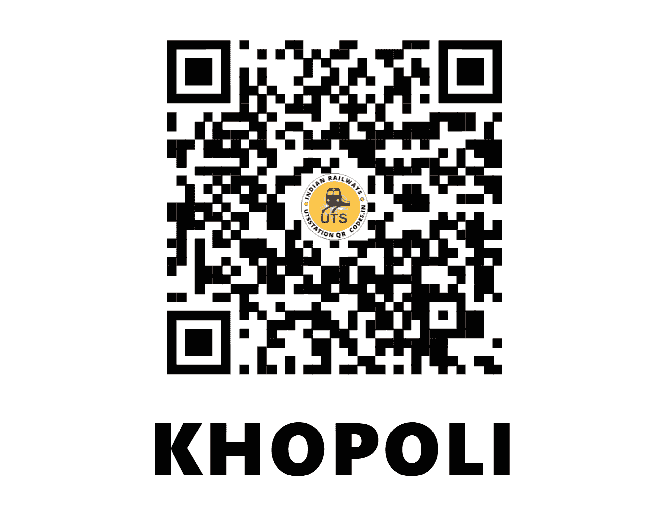 UTS QR Code for KHOPOLI - KHPI - CR (MAHARASHTRA)