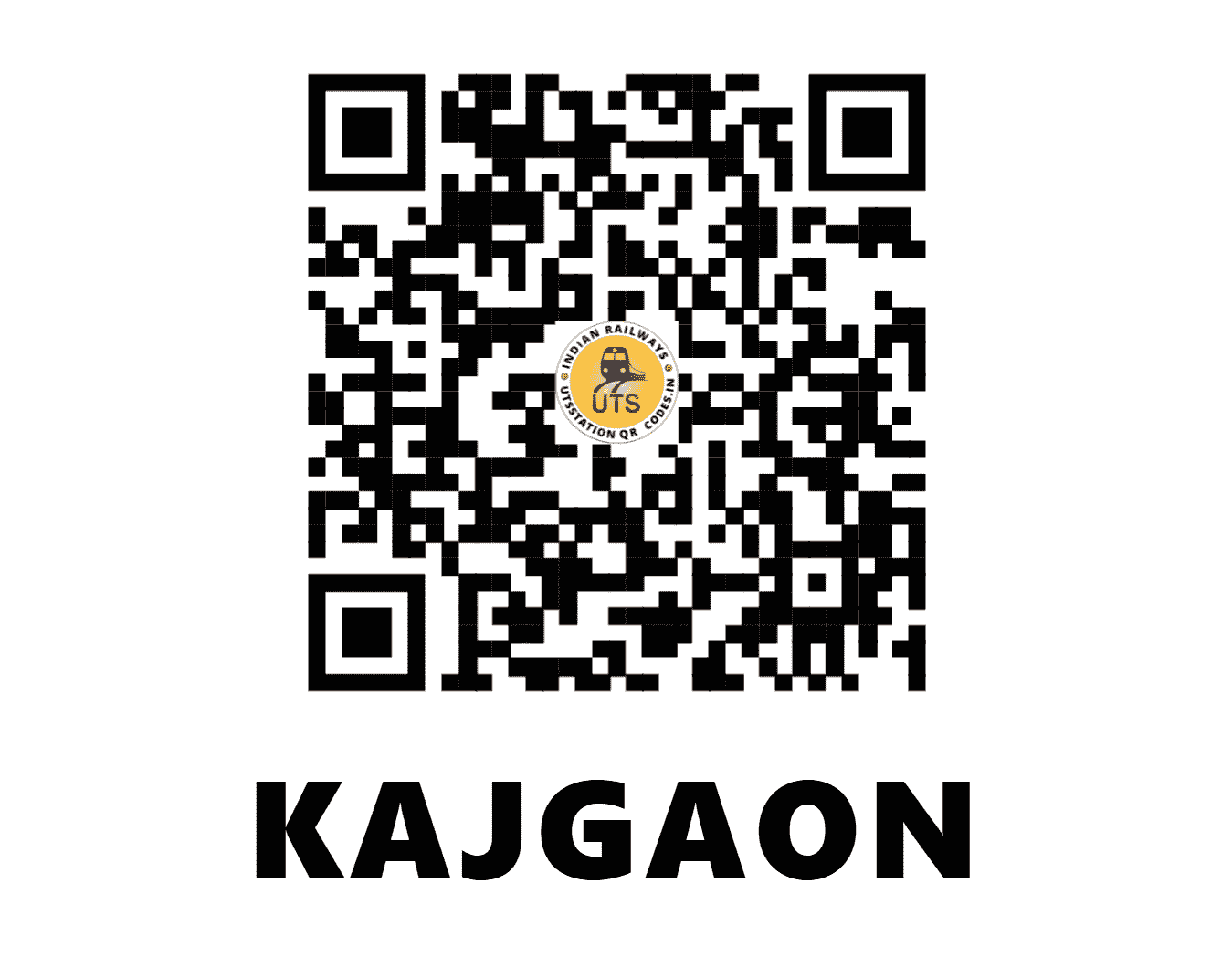 UTS QR Code for KAJGAON - KJ - CR (MAHARASHTRA)