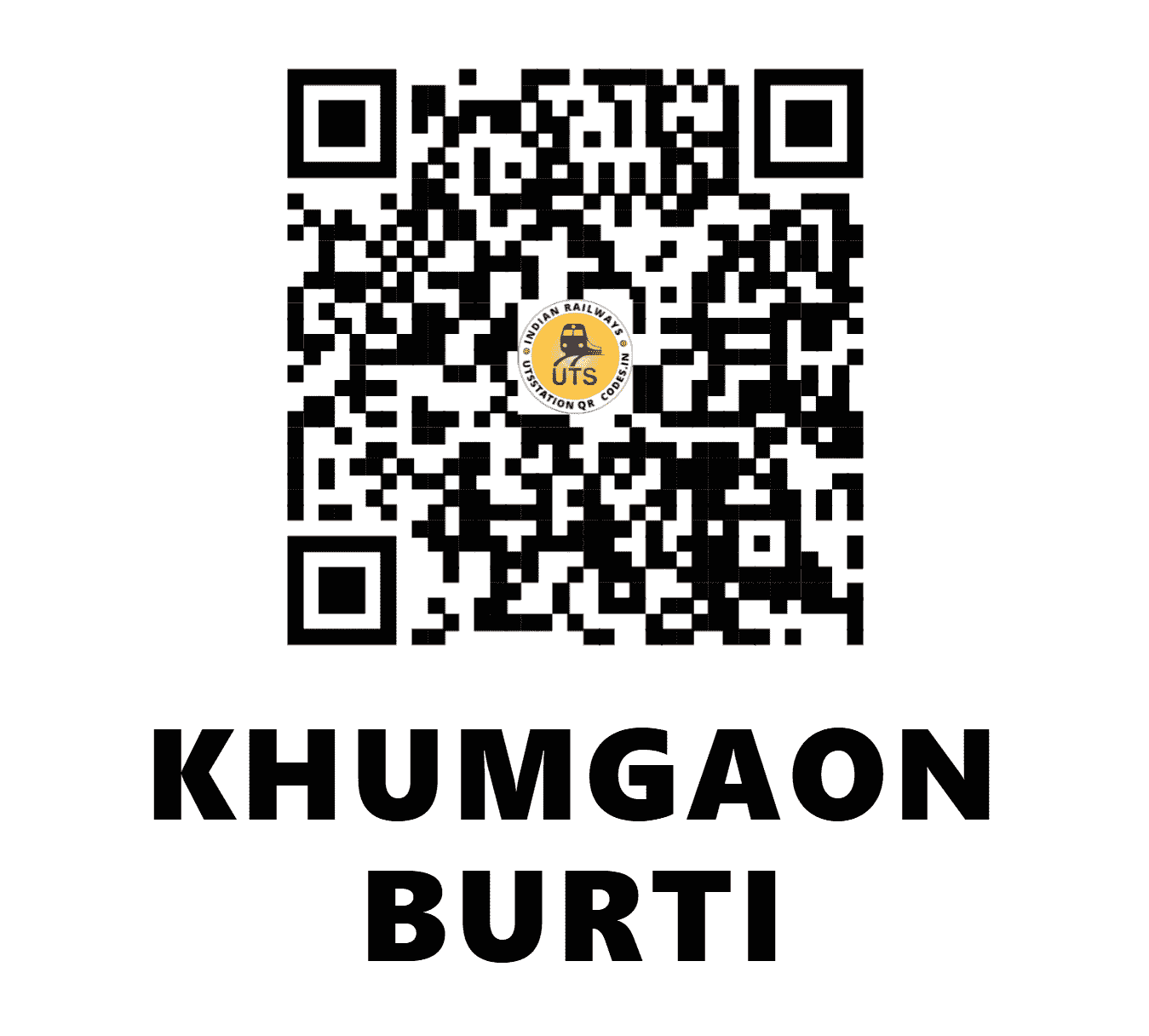 UTS QR Code for KHUMGAON BURTI - KJL - CR (MAHARASHTRA)