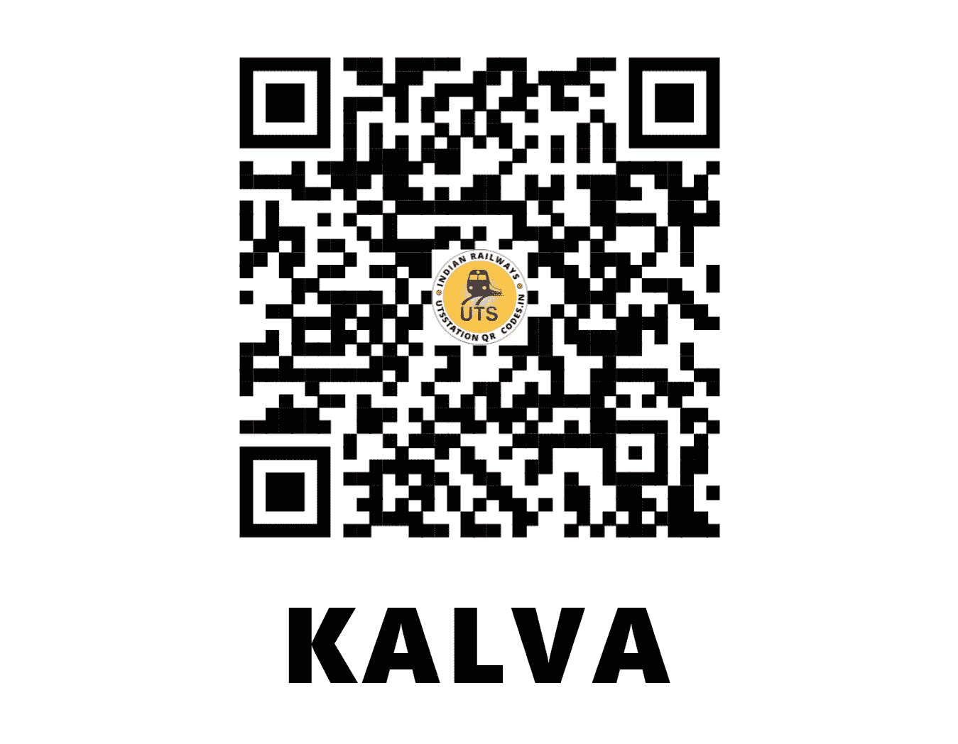 UTS QR Code for KALVA - KLVA - CR (MAHARASHTRA)