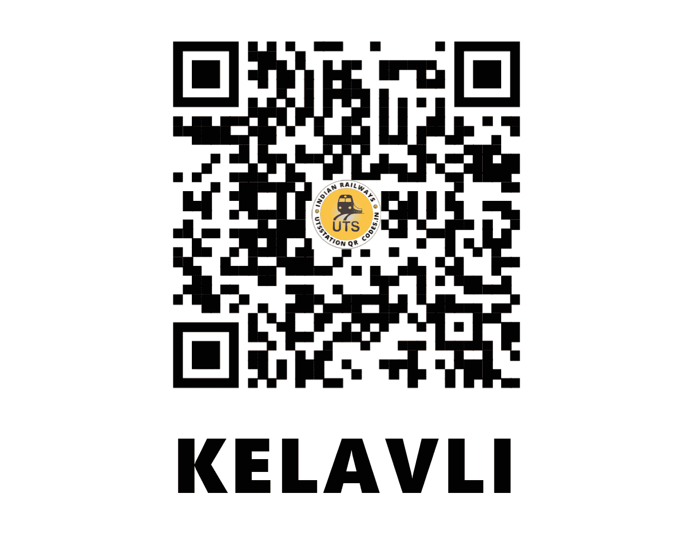 UTS QR Code for KELAVLI - KLY - CR (MAHARASHTRA)