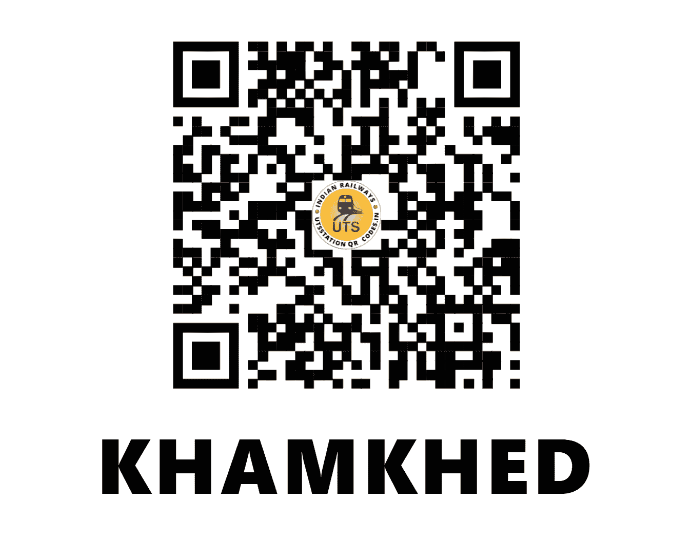 UTS QR Code for KHAMKHED - KMKD - CR (MAHARASHTRA)