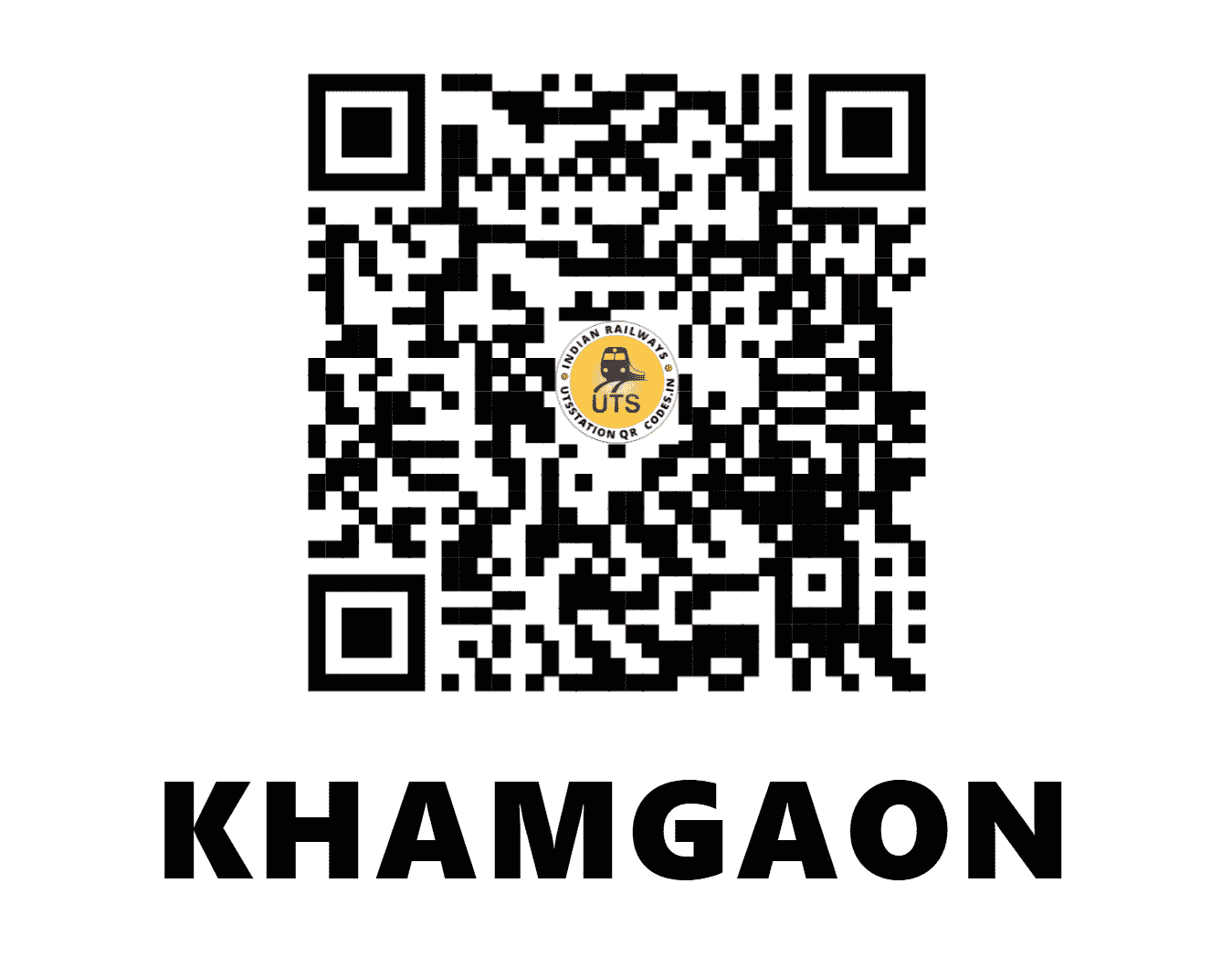 UTS QR Code for KHAMGAON - KMN - CR (MAHARASHTRA)