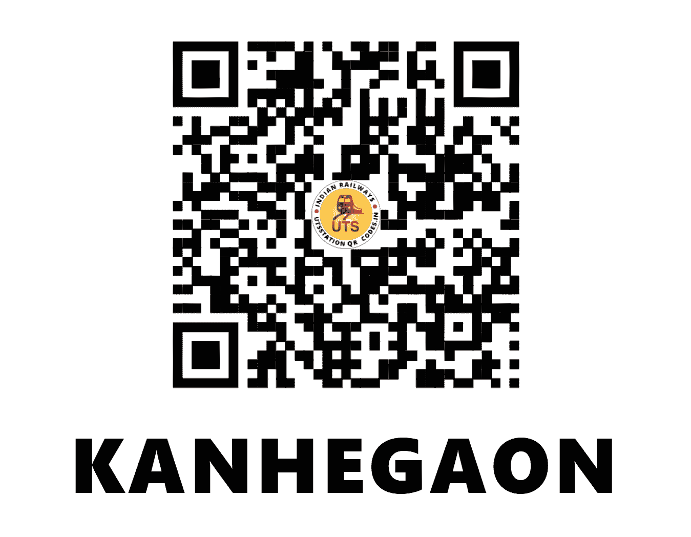UTS QR Code for KANHEGAON - KNGN - CR (MAHARASHTRA)