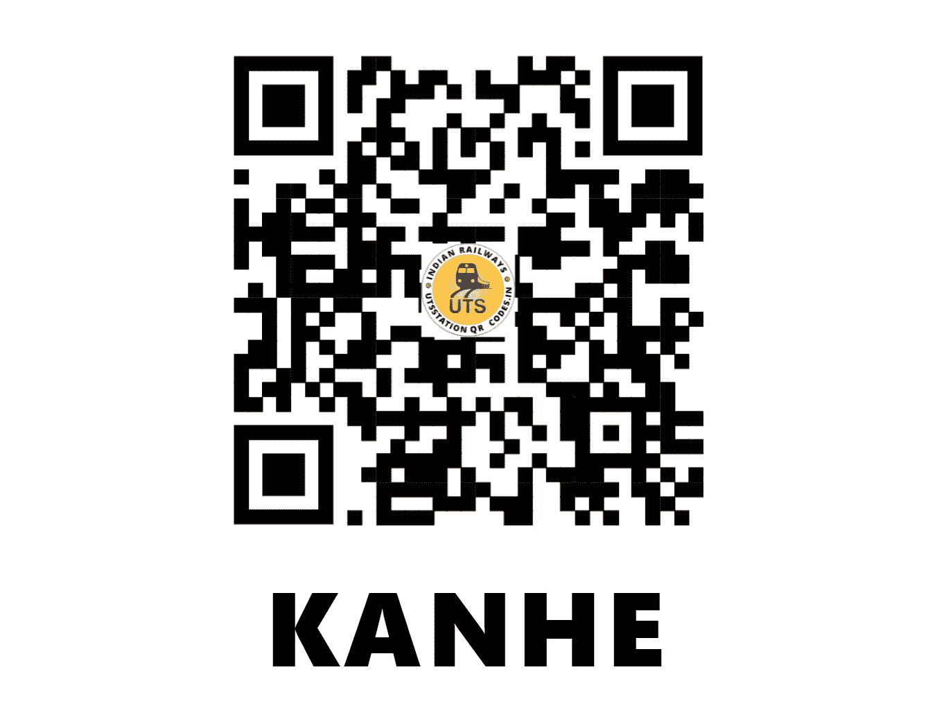 UTS QR Code for KANHE - KNHE - CR (MAHARASHTRA)