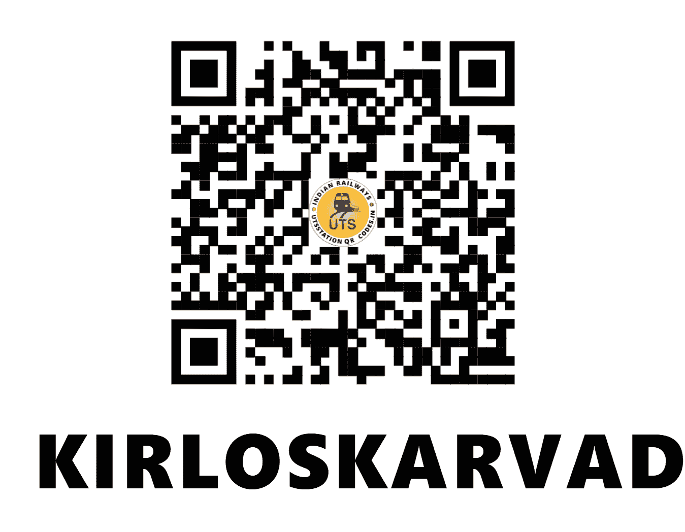 UTS QR Code for KIRLOSKARVADI - KOV - CR (MAHARASHTRA)