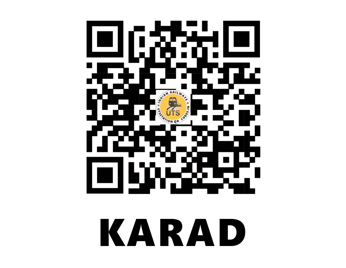 UTS QR Code for KARAD - KRD - CR (MAHARASHTRA)