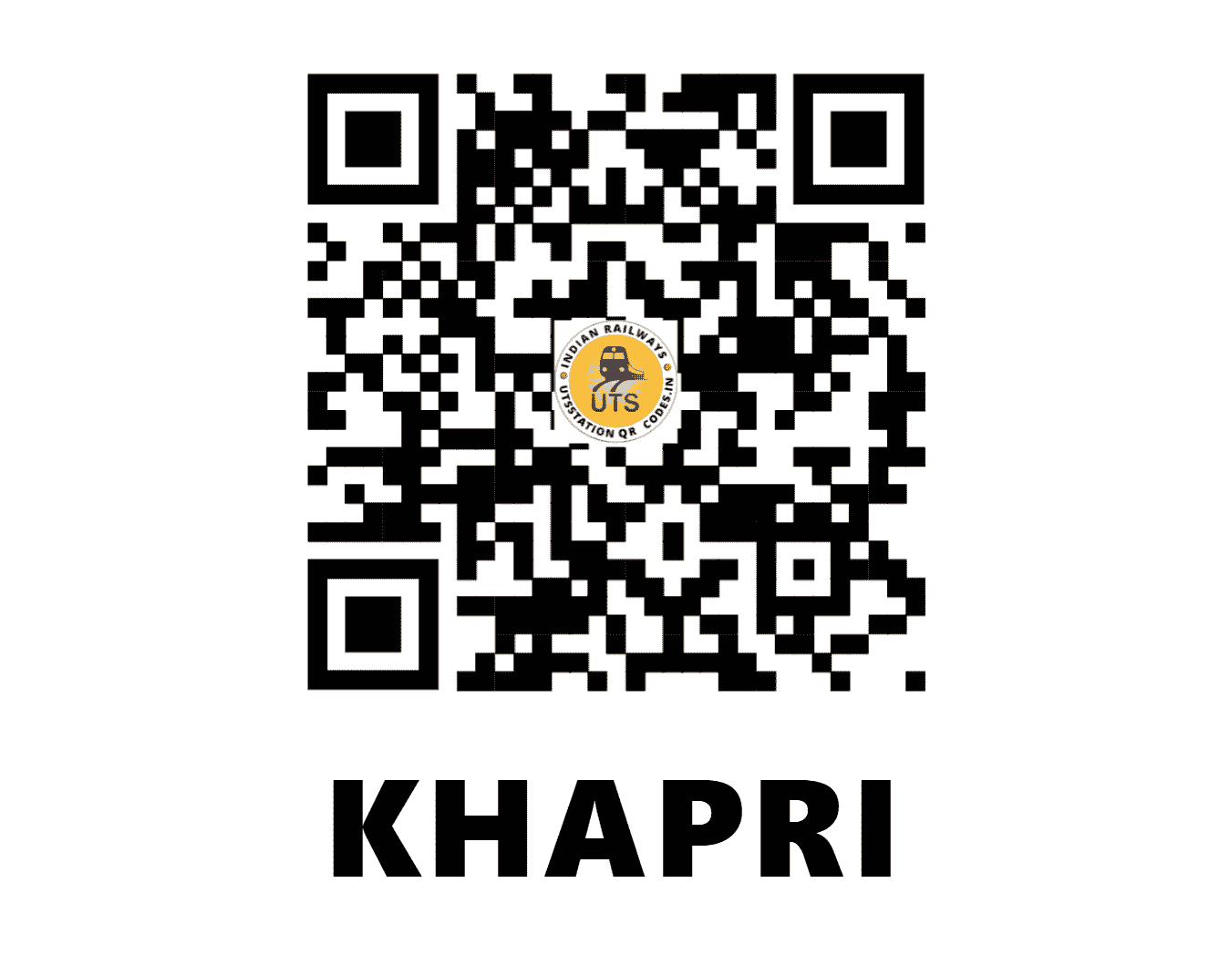 UTS QR Code for KHAPRI - KRI - CR (MAHARASHTRA)