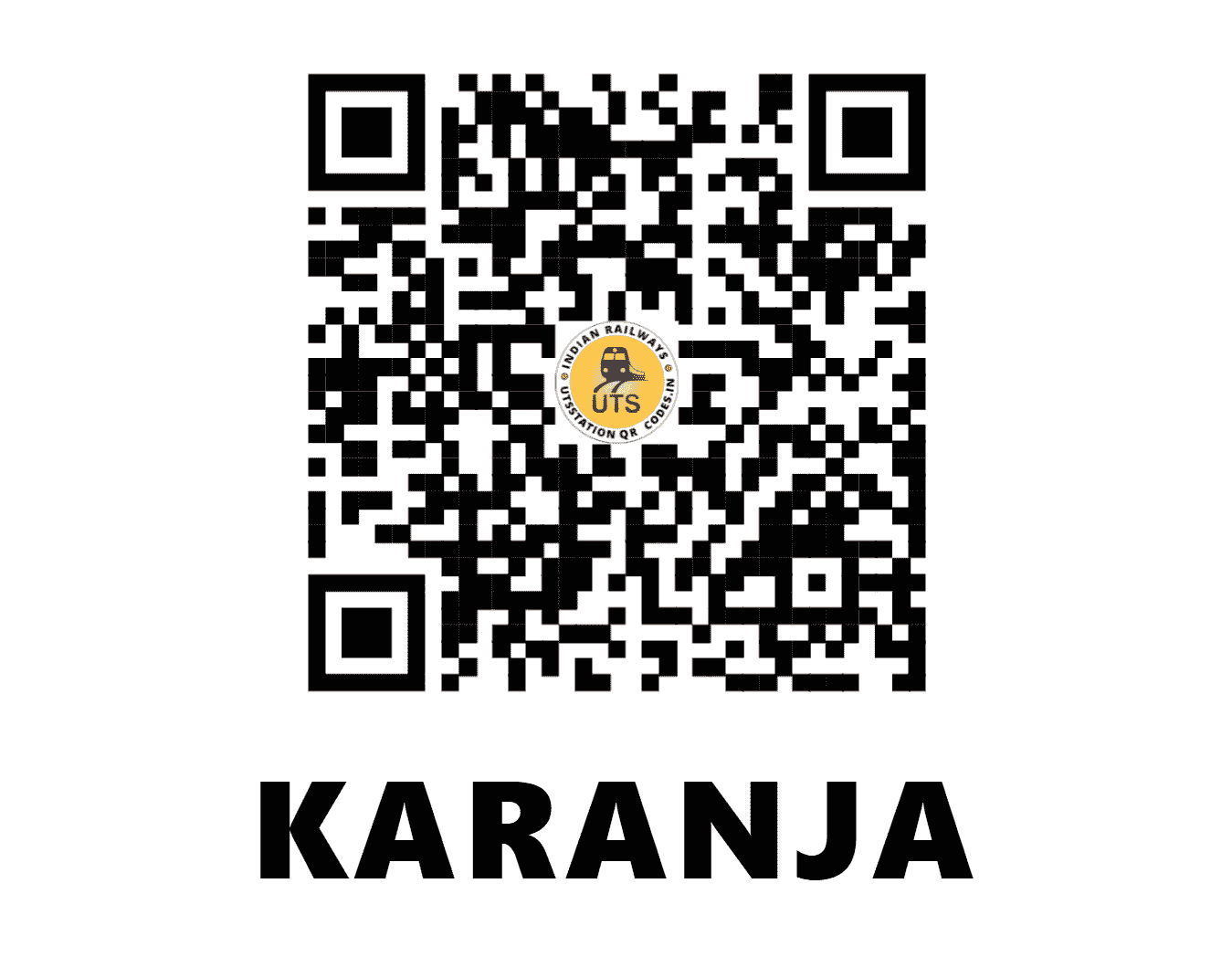 UTS QR Code for KARANJA - KRJA - CR (MAHARASHTRA)