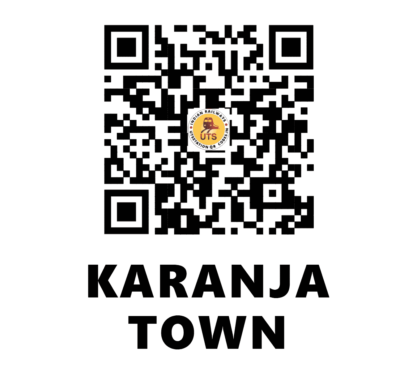 UTS QR Code for KARANJA TOWN - KRJT - CR (MAHARASHTRA)