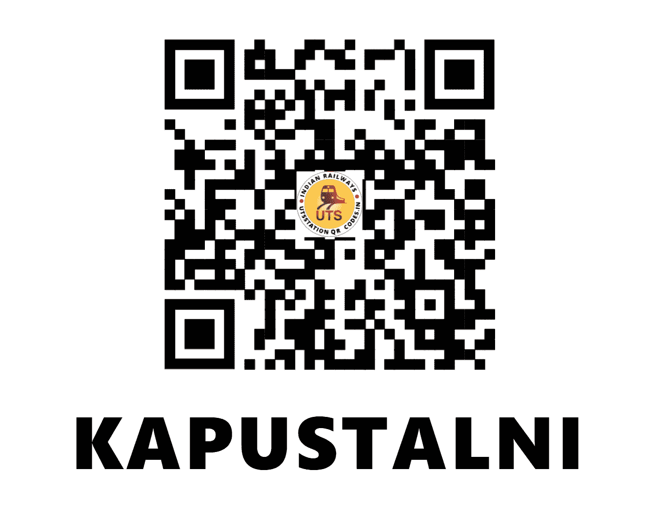 UTS QR Code for KAPUSTALNI - KTNI - CR (MAHARASHTRA)