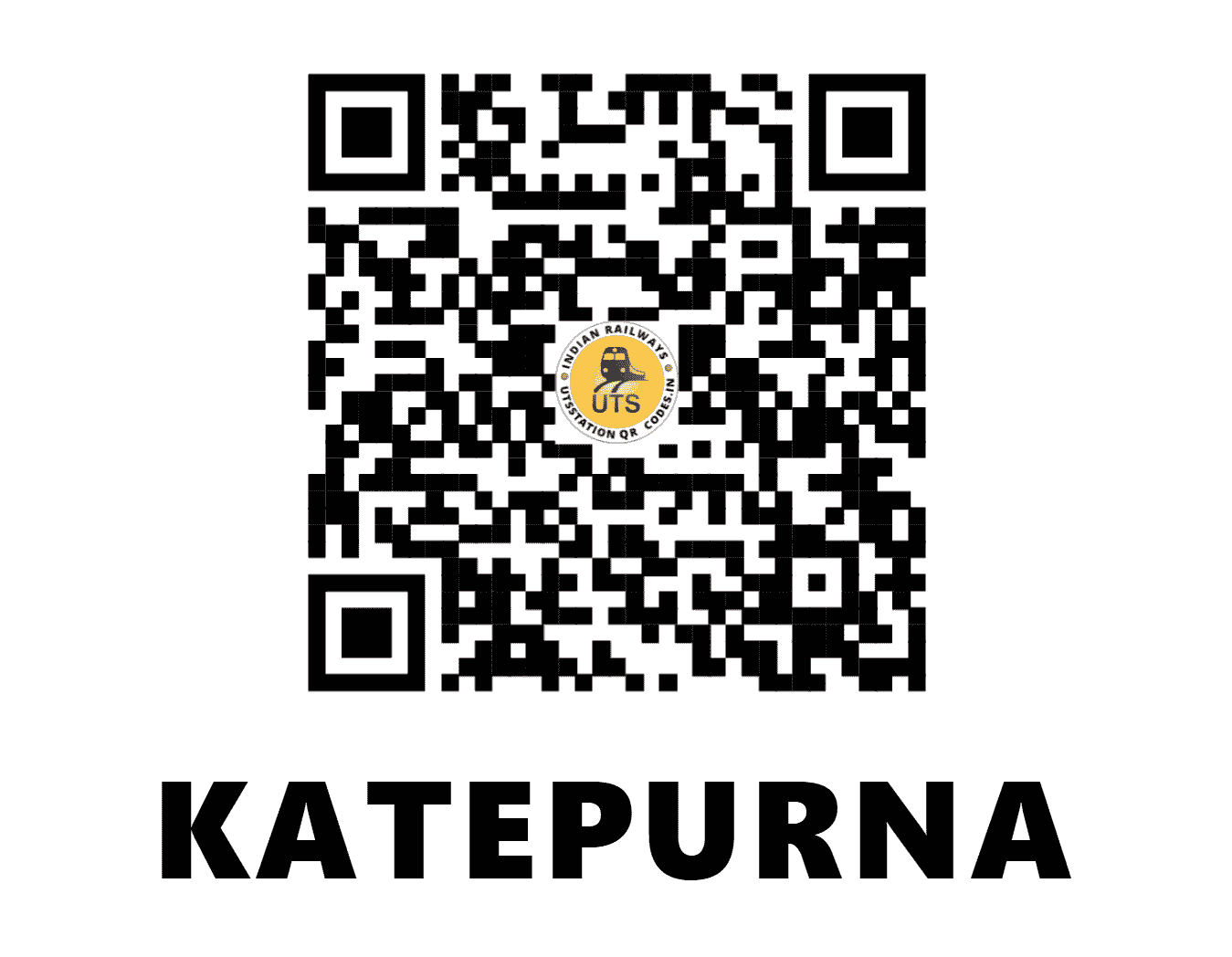 UTS QR Code for KATEPURNA - KTP - CR (MAHARASHTRA)
