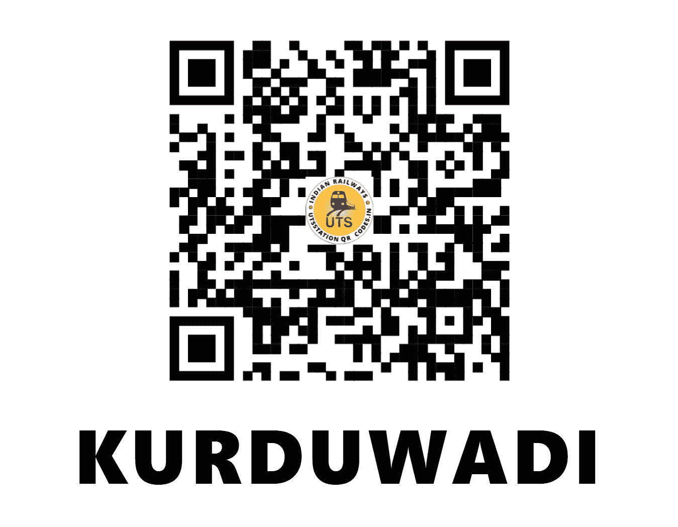 UTS QR Code for KURDUWADI - KWV - CR (MAHARASHTRA)