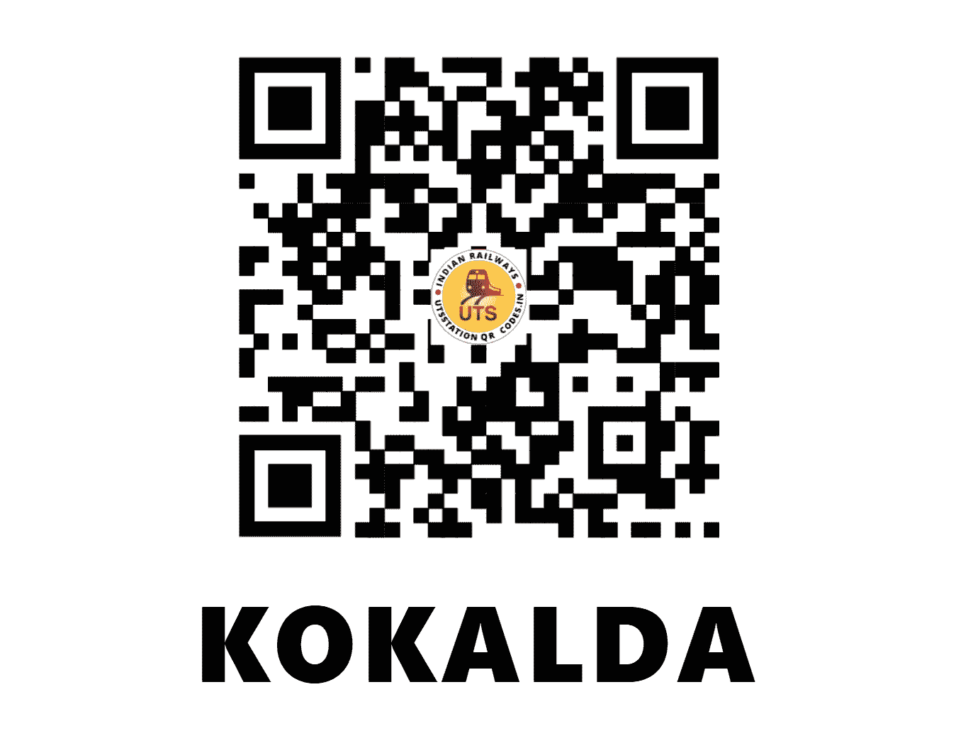 UTS QR Code for KOKALDA - KXD - CR (MAHARASHTRA)