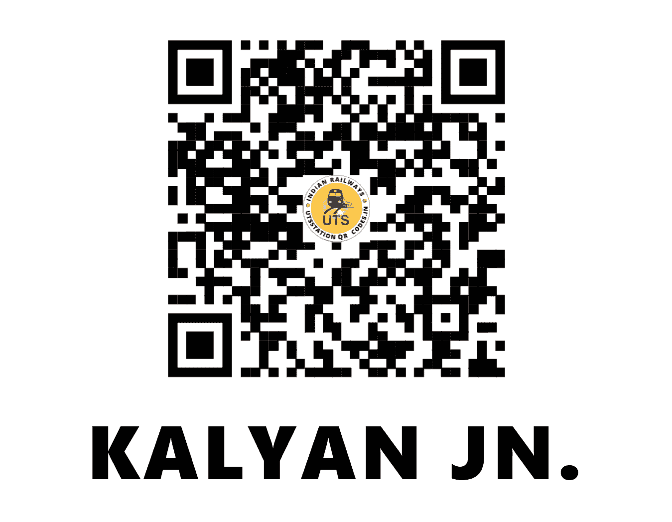 UTS QR Code for KALYAN JN. - KYN - CR (MAHARASHTRA)
