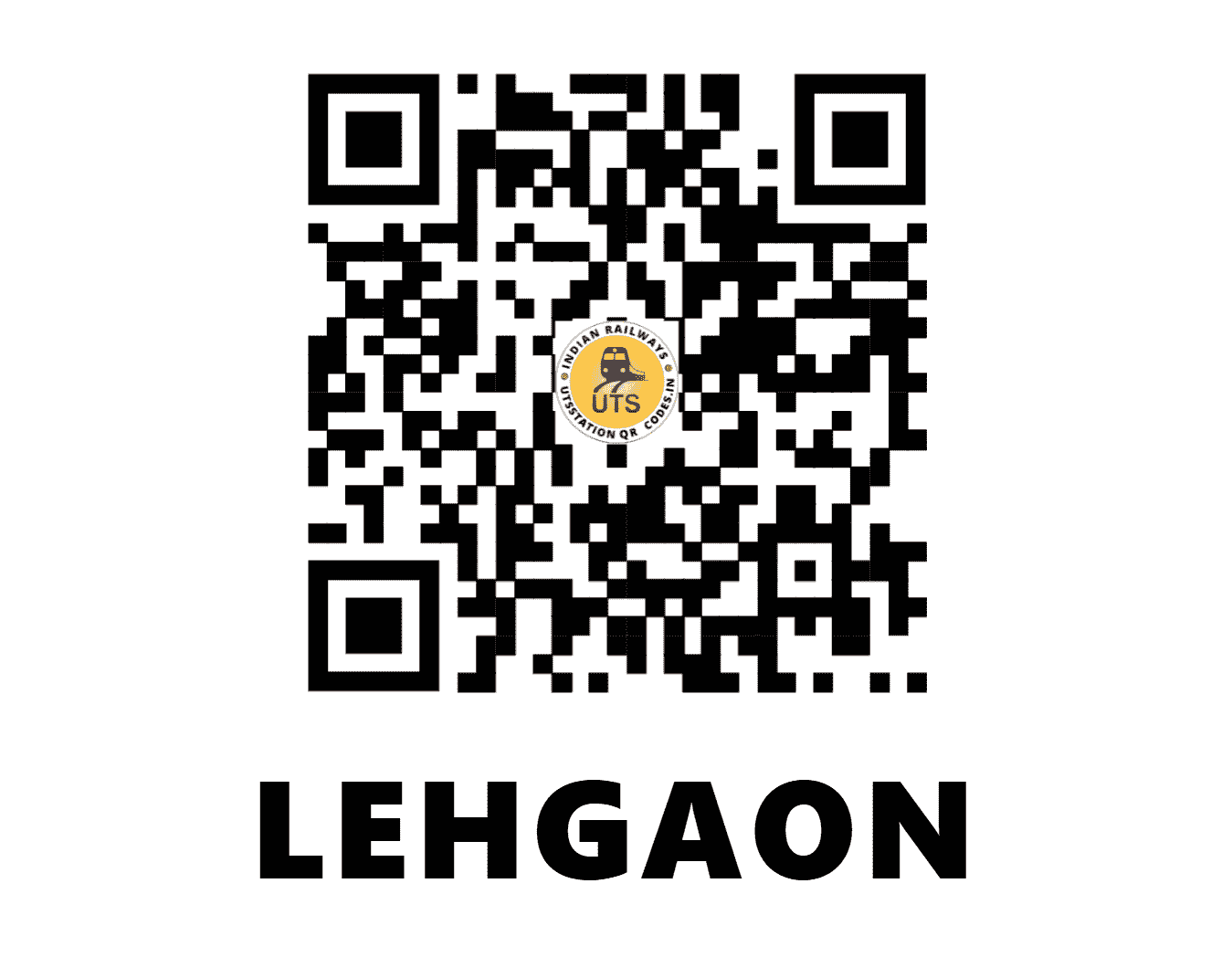 UTS QR Code for LEHGAON - LGN - CR (MAHARASHTRA)