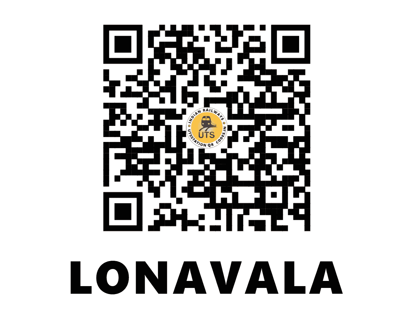 UTS QR Code for LONAVALA - LNL - CR (MAHARASHTRA)