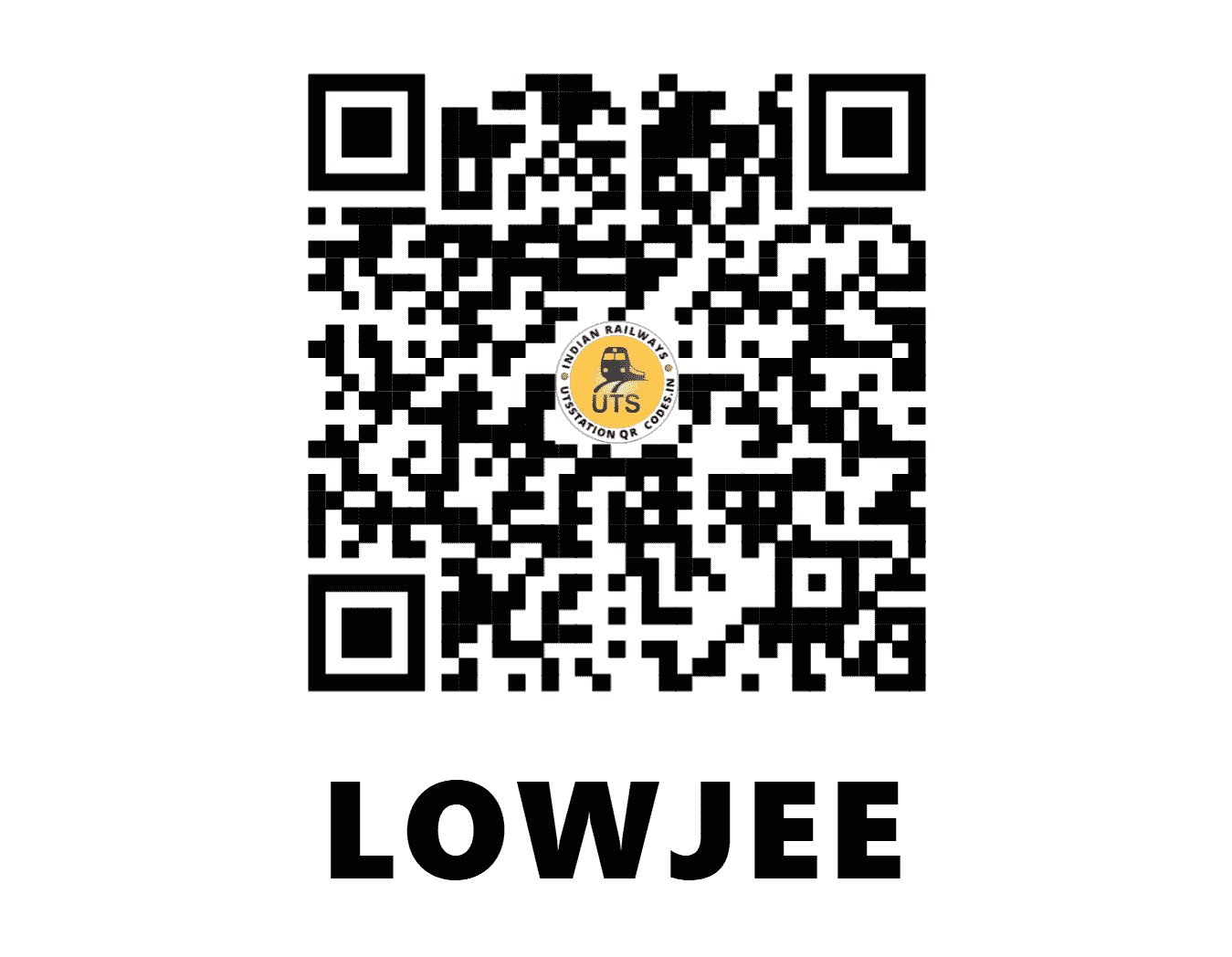 UTS QR Code for LOWJEE - LWJ - CR (MAHARASHTRA)