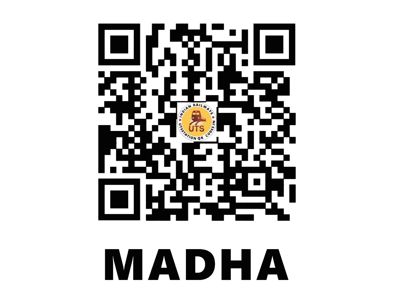 UTS QR Code for MADHA - MA - CR (MAHARASHTRA)
