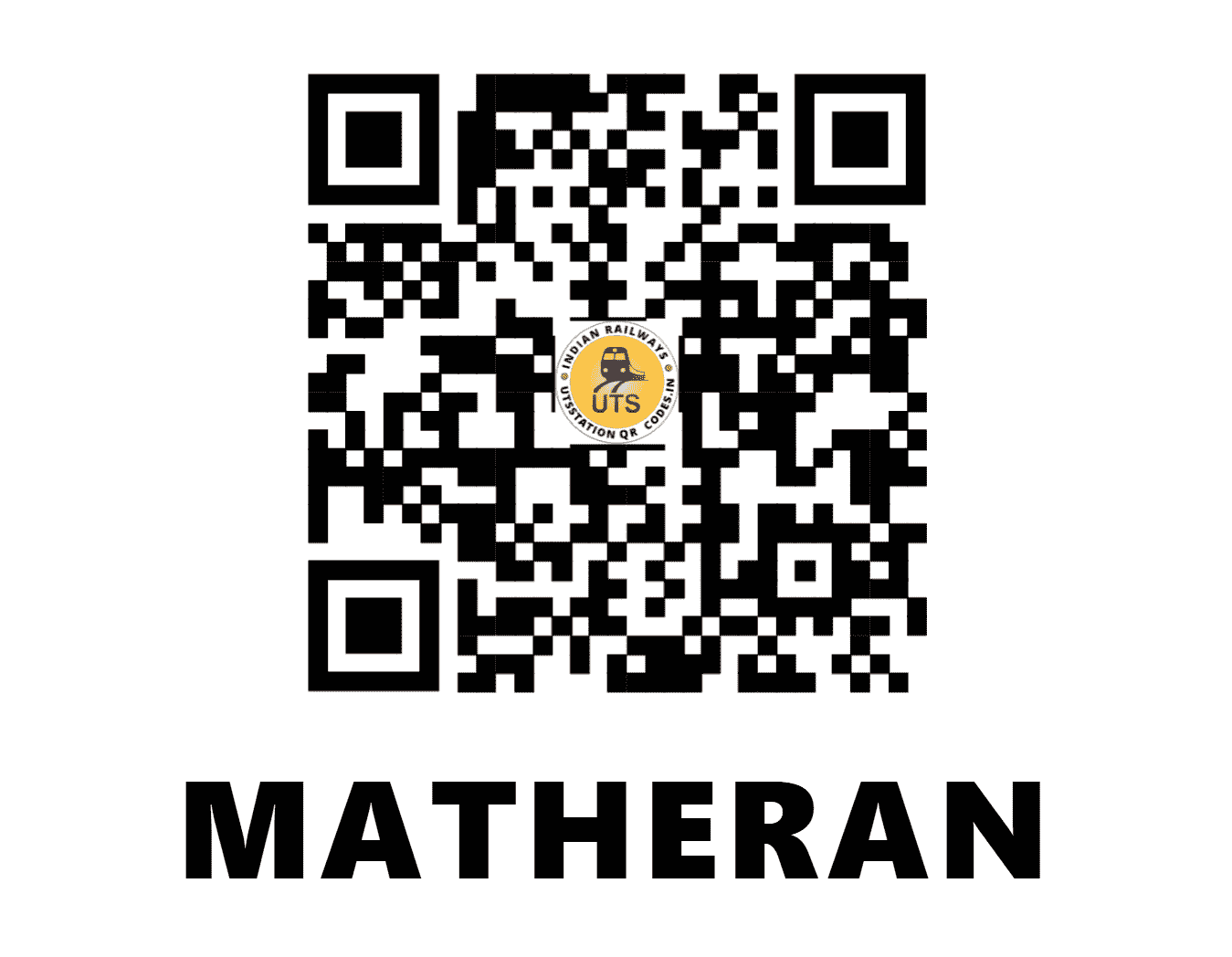 UTS QR Code for MATHERAN - MAE - CR (MAHARASHTRA)