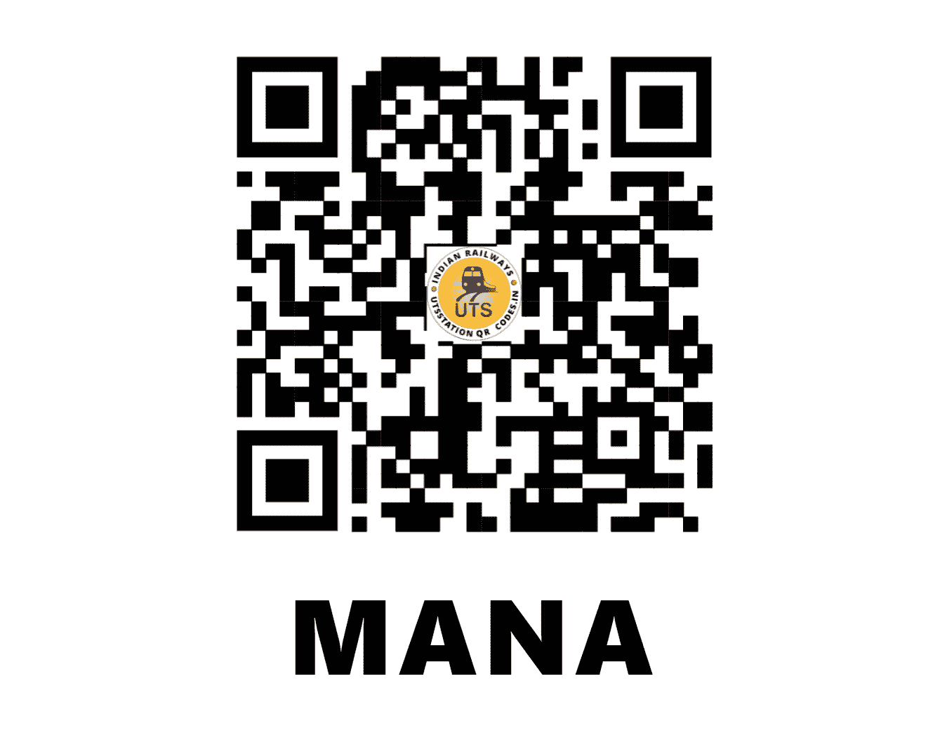 UTS QR Code for MANA - MANA - CR (MAHARASHTRA)