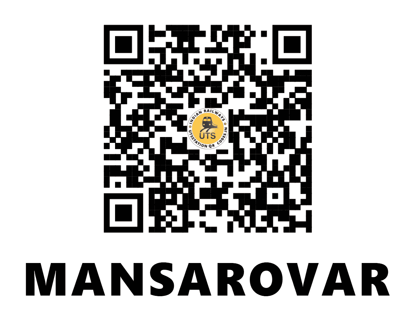 UTS QR Code for MANSAROVAR - MANR - CR (MAHARASHTRA)