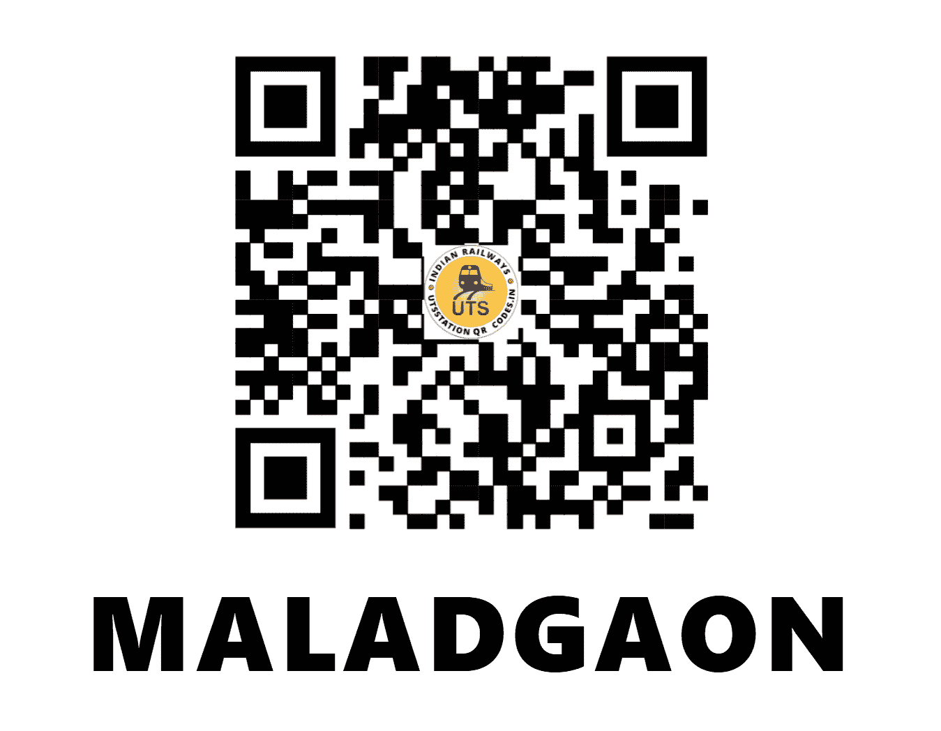 UTS QR Code for MALADGAON - MDDG - CR (MAHARASHTRA)
