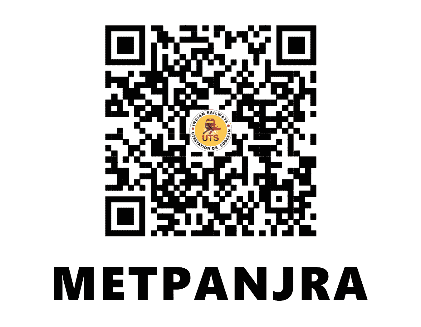 UTS QR Code for METPANJRA - MER - CR (MAHARASHTRA)