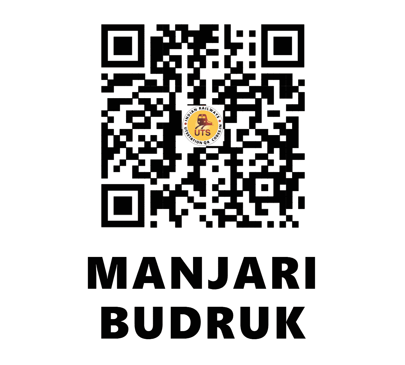 UTS QR Code for MANJARI BUDRUK - MJBK - CR (MAHARASHTRA)