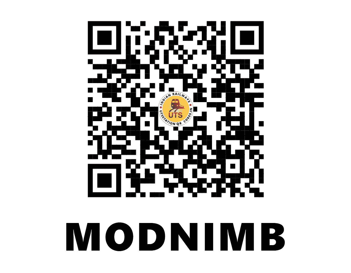 UTS QR Code for MODNIMB - MLB - CR (MAHARASHTRA)