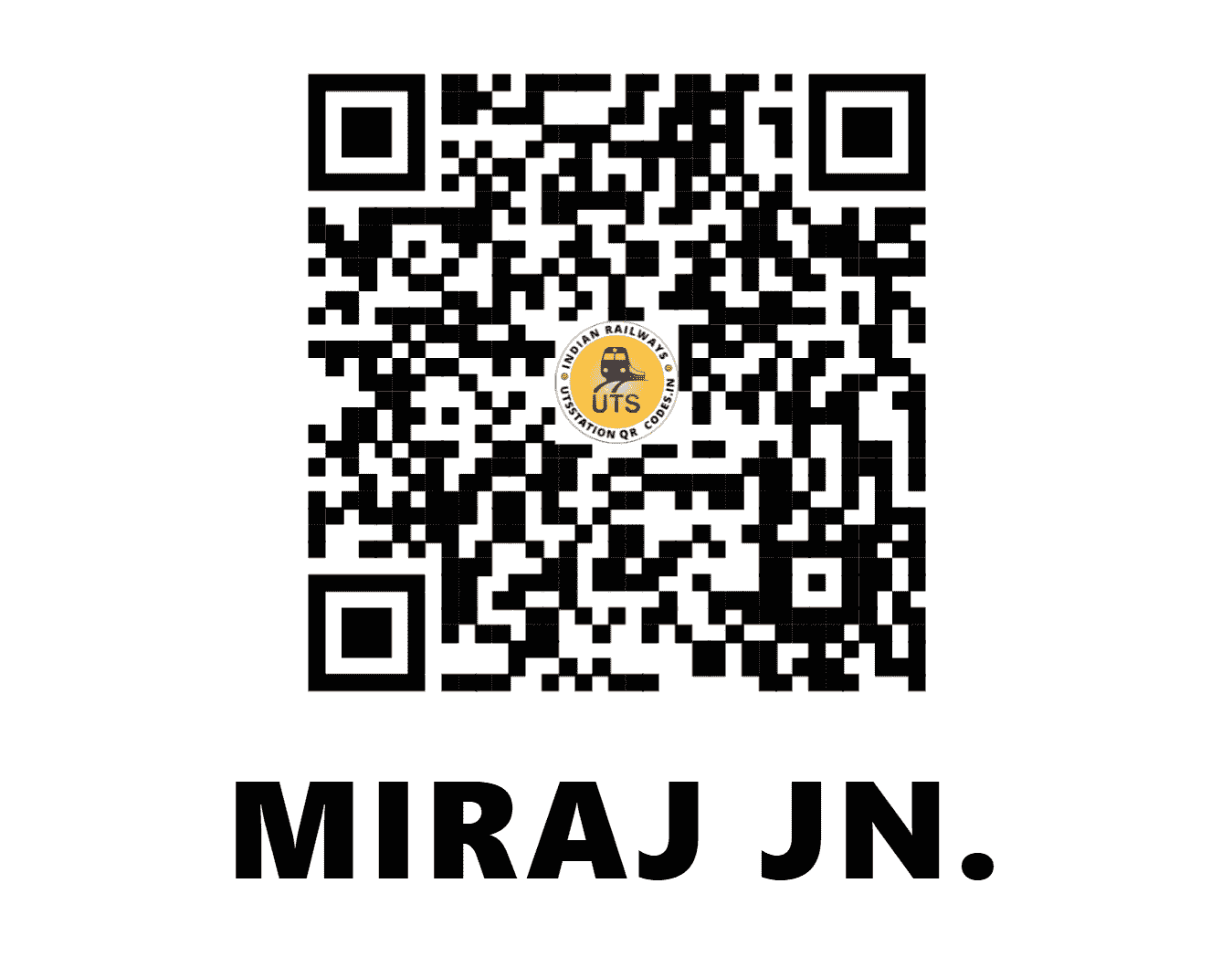 UTS QR Code for MIRAJ JN. - MRJ - CR (MAHARASHTRA)
