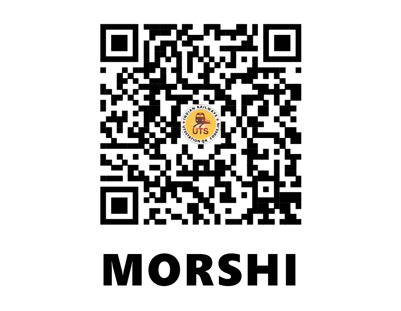 UTS QR Code for MORSHI - MRSH - CR (MAHARASHTRA)