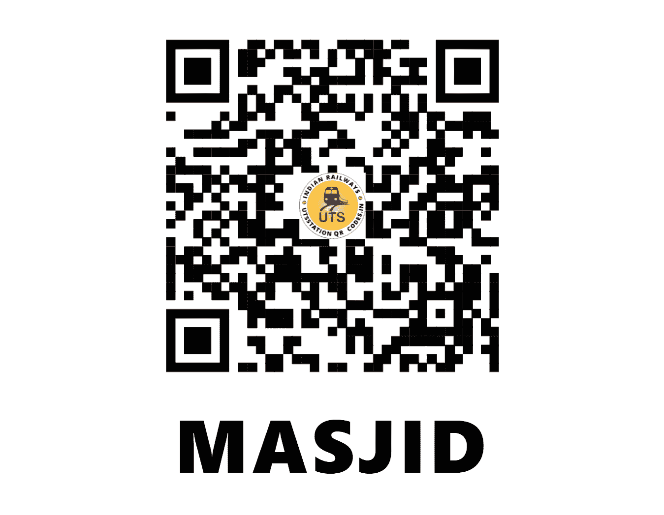 UTS QR Code for MASJID - MSD - CR (MAHARASHTRA)
